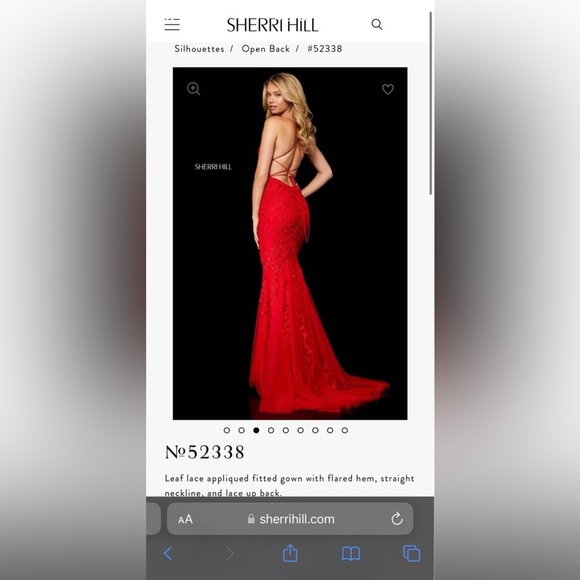 Sherri Hill Red Prom Dress - Picture 5 of 6